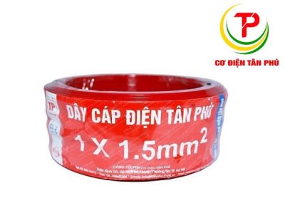 Dây điện Tân Phú 1x1.5 - Dây mềm 1x1,5 Cu/PVC Tân Phú