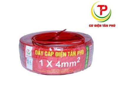 Dây điện Tân Phú 1x4 - Dây mềm 1x4 Cu/PVC Tân Phú