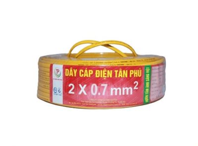 Dây điện Tân Phú 2x0.7 - Dây ovan 2 ruột mềm 2x0,7 Cu/PVC/PVC Tân Phú