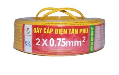 Dây điện Tân Phú 2x0.75 - Dây ovan 2 ruột mềm 2x0,75 Cu/PVC/PVC Tân Phú