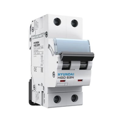 HGD63N 2P 6A - Aptomat Hyundai MCB 2P 6A 6kA