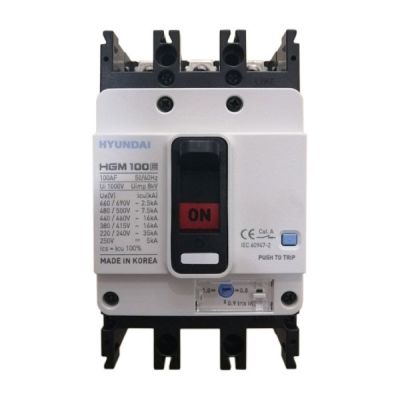 APTOMAT MCCB HYUNDAI HGM100S-F 3P 100A 20kA