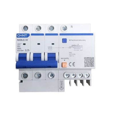 Aptomat chống rò RCBO NXBLE-32 25A 3P+N 30mA 6kA Chint